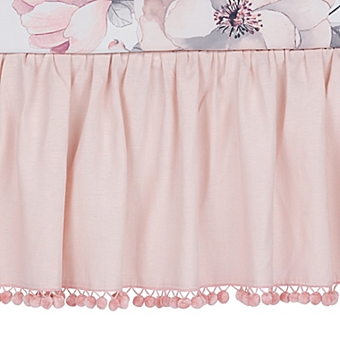 Lambs &amp; Ivy&reg; Botanical Baby 4-Piece Crib Bedding Set in Pink/Grey. View a larger version of this product image.