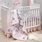 Alternate image 3 for Lambs &amp; Ivy&reg; Botanical Baby Fitted Crib Sheet in Pink/White/Grey
