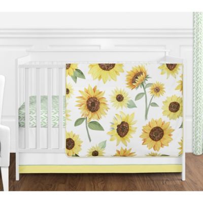 sunflower crib sheet