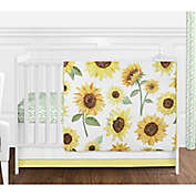 Sweet Jojo Designs Sunflower 4-Piece Crib Bedding Set in Yellow/Green