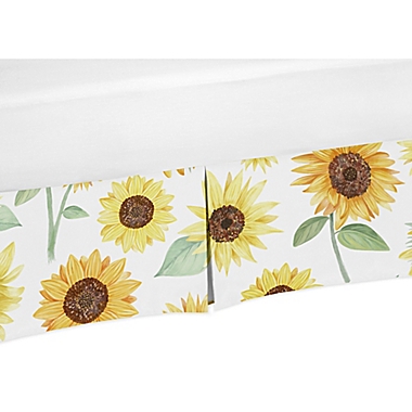 Sweet Jojo Designs Sunflower Crib Skirt in Yellow/Green. View a larger version of this product image.