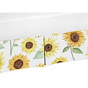 Sweet Jojo Designs Sunflower Crib Skirt in Yellow/Green