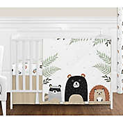 Sweet Jojo Designs Woodland Pals Reversible 4-Piece Crib Bedding Set in Beige/Black