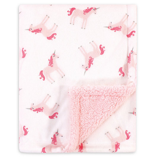Alternate image 1 for Hudson Baby Polyester Toddler Blanket in Pink