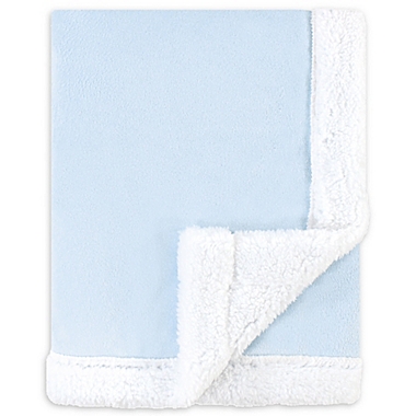 Hudson Baby Plush Sherpa Toddler Blanket in Blue. View a larger version of this product image.