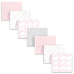 hudson baby 7-Pack Cotton Receiving Blanket in Pink