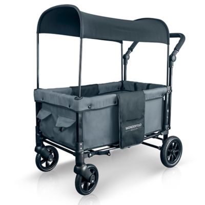 WonderFold Wagon W1 Double Folding Stroller Wagon in Smoky Grey