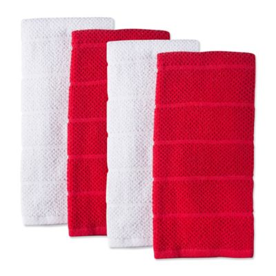 red terry tea towels