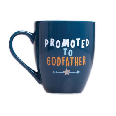 Pearhead&reg; 14 oz. &quot;Promoted to&quot; Godparent Ceramic Mug in Blue