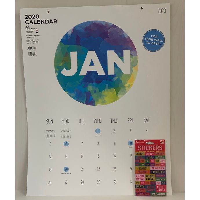 Tf Publishing Paint Circle 12 Month January 2020 To December 2020