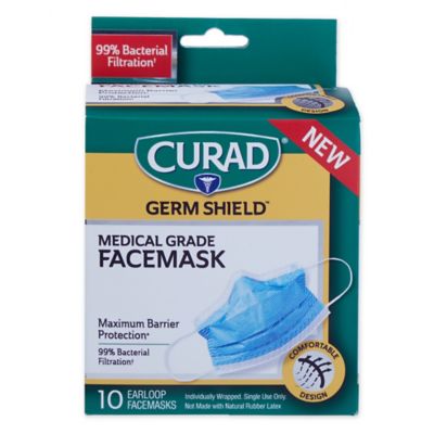 Curad&reg; Germ Shield&trade; Medical Grade Facemask with Earloops (Set of 10)