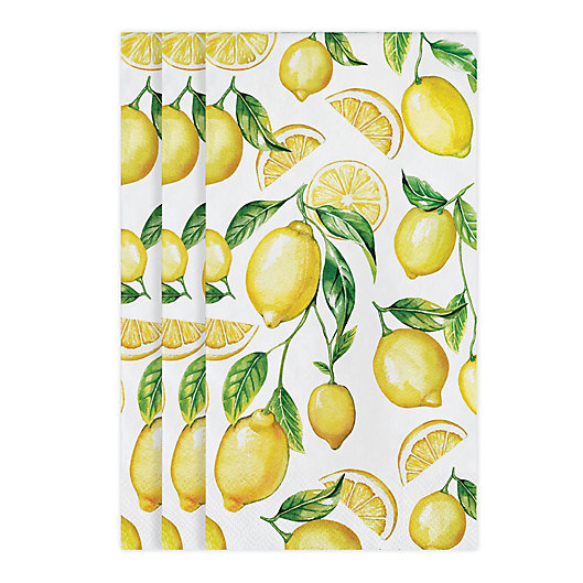 Alternate image 1 for Lots of Lemons 32-Count Paper Guest Towels