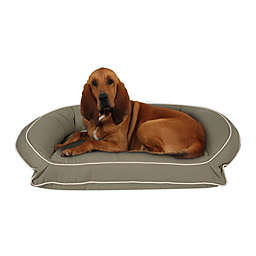Carolina Pet Canvas Orthopedic Bolster Large/Extra Large Pet Bed w/ Contrast Cording in Sage