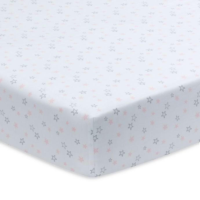 Lambs Ivy Signature Swan Princess Star Fitted Crib Sheet In