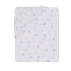 Alternate image 2 for Lambs &amp; Ivy&reg; Signature Swan Princess Star Fitted Crib Sheet in Pink/White/Grey