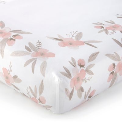 floral fitted crib sheet