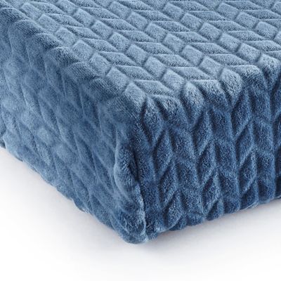 LEVTEX BABY Chevron Changing Pad Cover in Navy