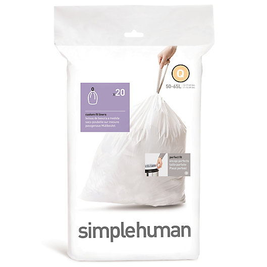 Alternate image 1 for simplehuman® Code Q 20-Pack 50-65-Liter Custom Fit Liners