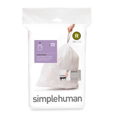 simplehuman&reg; Code R 20-Pack 10-Liter Custom Fit Liners