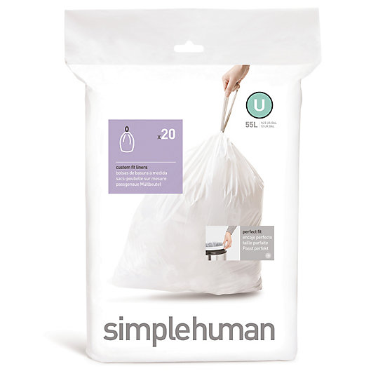 Alternate image 1 for simplehuman® 20-Pack Code U 55-Liter Custom-Fit Liners