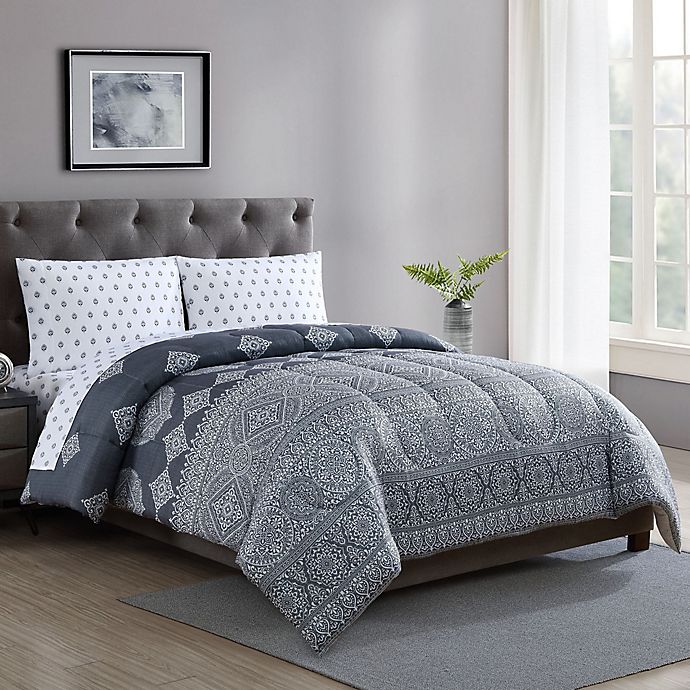 Radisson 5 Piece Reversible Comforter, Bed Bath Beyond Bedding Set