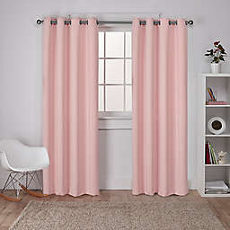 Exclusive Home 108-Inch Grommet 100% Blackout Window Curtain Panels in Blush (Set of 2)