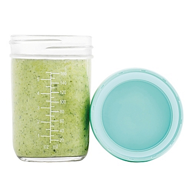 Babymoov&reg; 4-Pack Glass Bowls with Lids in Seafoam. View a larger version of this product image.