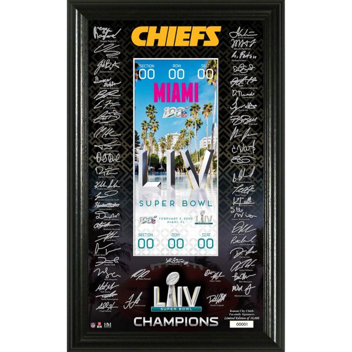 Nfl Kansas City Chiefs Super Bowl Liv Champions Signature Ticket