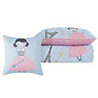 Alternate image 1 for My Wolrd Paris Princess 3-Piece Twin Quilt Set in Blue/Pink