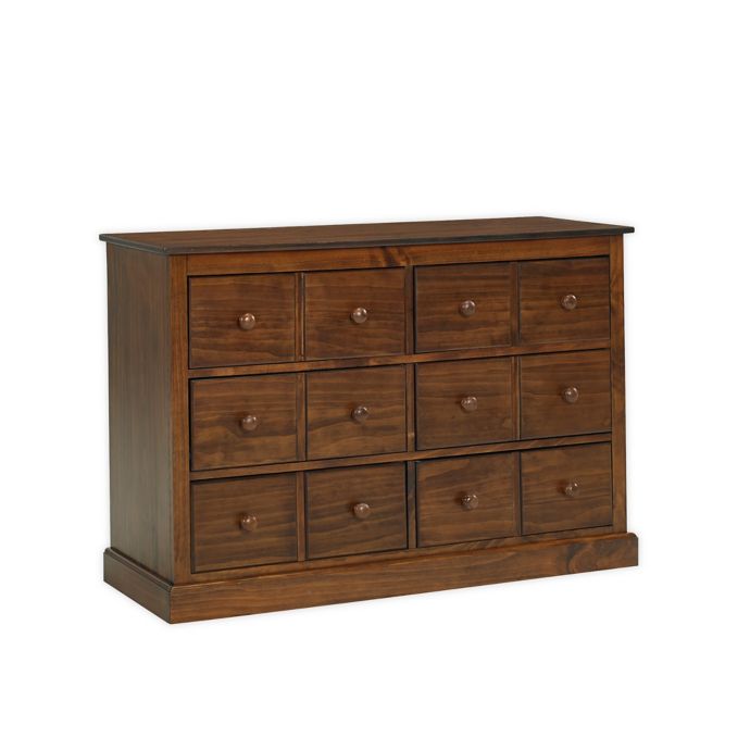 Fisher Price Signature 6 Drawer Double Dresser In Rustic Brown