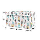 Alternate image 1 for Sweet Jojo Designs Feather Toy Bin in Coral/Turquoise