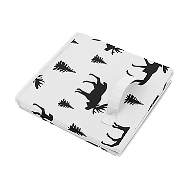 Sweet Jojo Designs Rustic Moose Toy Bin in Black/White. View a larger version of this product image.
