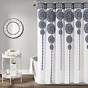 Lush D&eacute;cor 72-Inch x 72-Inch Stripe Medallion Shower Curtain