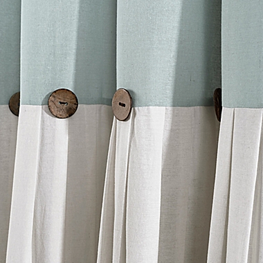 Lush D&eacute;cor 72-Inch x 72-Inch Linen Button Shower Curtain. View a larger version of this product image.