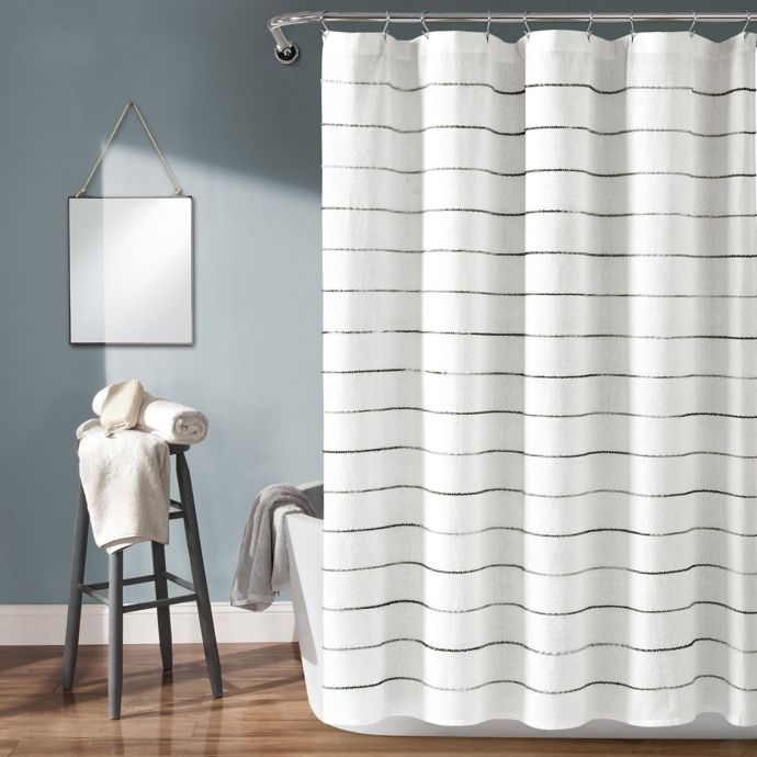 Lush Decor 72 Inch X 72 Inch Ombre Stripe Shower Curtain Bed Bath Beyond