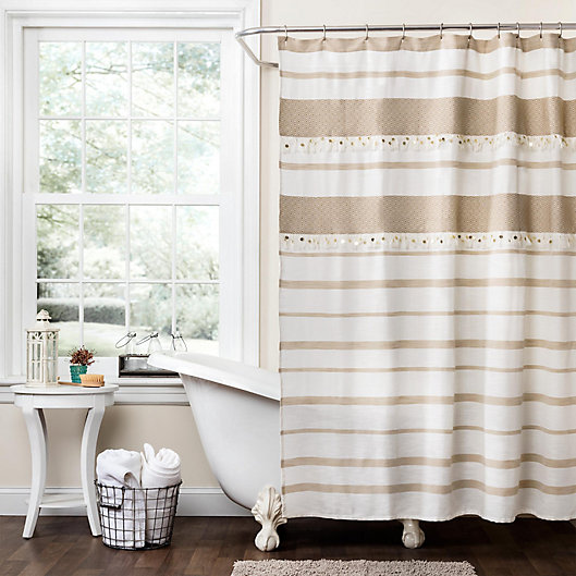 Alternate image 1 for Malaika Stripe Shower Curtain