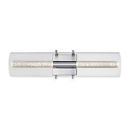 Globe Electric® Aurora 2-Light Wall Mount Integrated LED Vanity Light in Silver