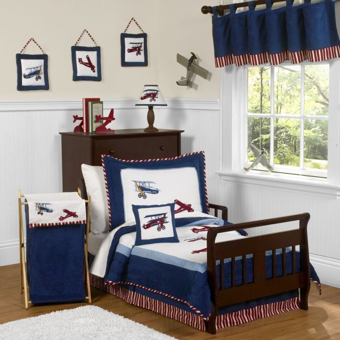 Sweet Jojo Designs Vintage Aviator 5 Piece Toddler Bedding Set