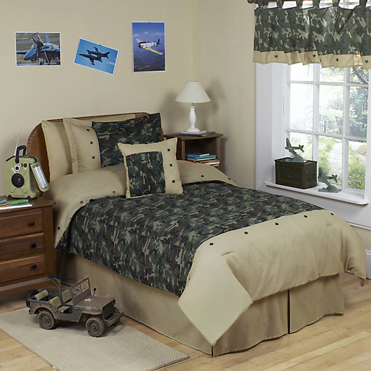Alternate image 1 for Sweet Jojo Designs Camo Comforter Set in Green