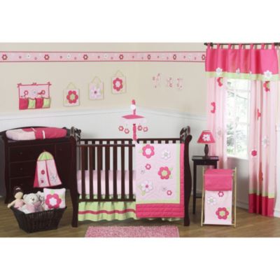 green crib bedding