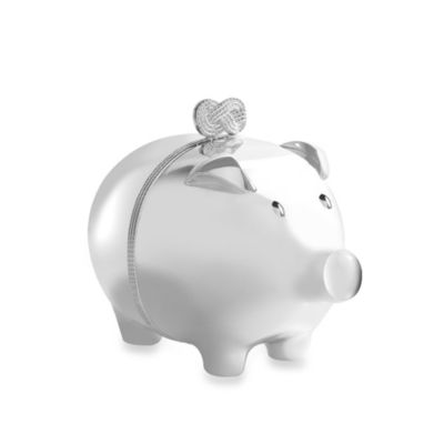 silver piggy bank for baby