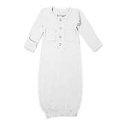 L&#39;ovedbaby&reg; Size 0-3M Organic Cotton Gown in White
