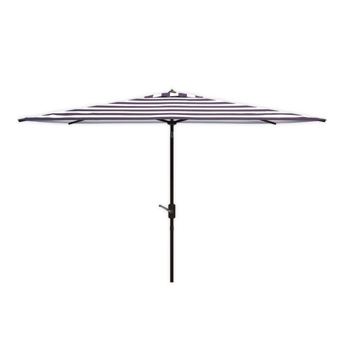 Safavieh Iris Fashion Line 9 Foot Rectangular Striped Patio Umbrella Bed Bath Beyond