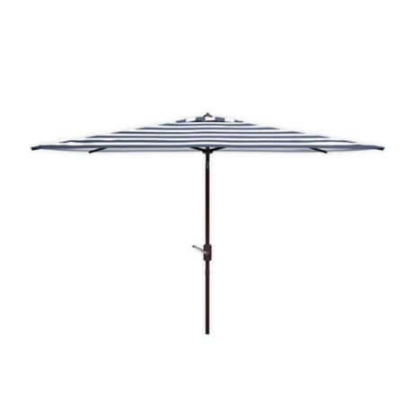 Safavieh Iris Fashion Line 9 Foot Rectangular Striped Patio Umbrella Bed Bath Beyond