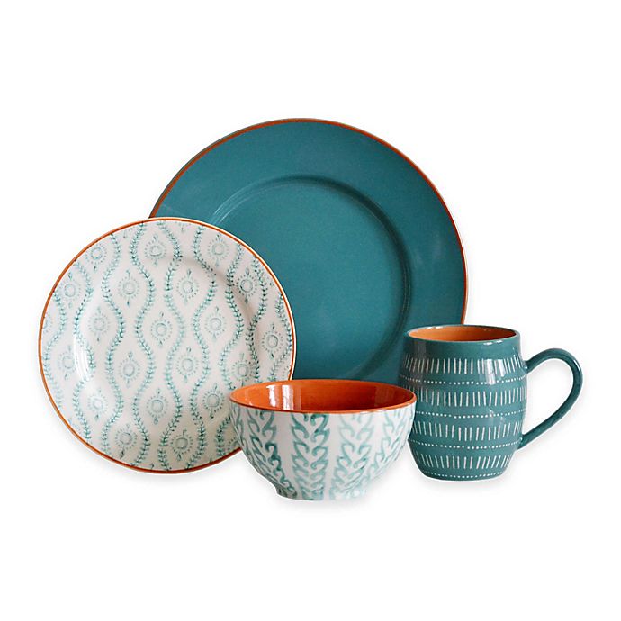 Alternate image 1 for Baum Tangiers Dinnerware Collection in Turquoise