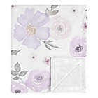 Alternate image 0 for Sweet Jojo Designs Watercolor Floral Security Blanket in Lavender/Grey