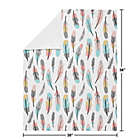 Alternate image 3 for SWEET JOJO DESIGNS Feather Security Blanket in Coral/Blue