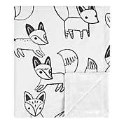 SWEET JOJO DESIGNS Fox Security Blanket in Black/White