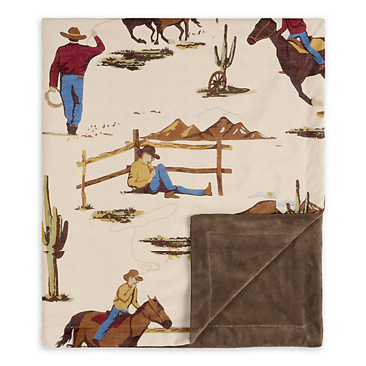 Alternate image 1 for Sweet Jojo Designs Wild West Security Blanket in Brown/Red