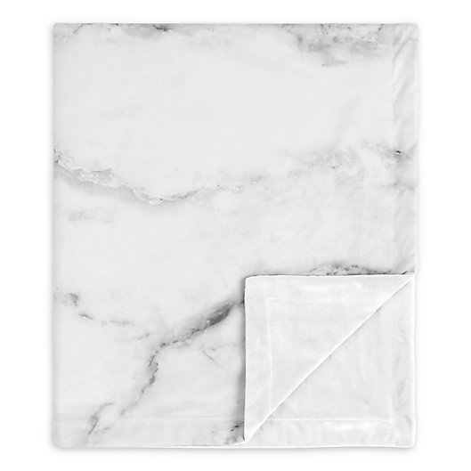 Alternate image 1 for SWEET JOJO Designs Marble Security Blanket in Black/White